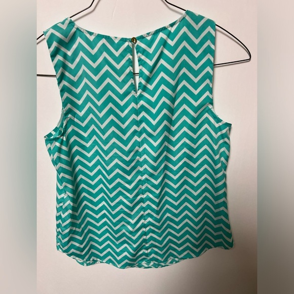 CANDIES TURQUOISE AND WHITE TOP SIZE L - Picture 2 of 7